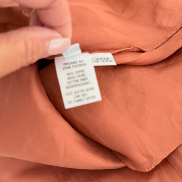 The Organic Ankle Slip Maxi Long Dress by John Patrick Umber Rust Sz XL - Picture 9 of 10